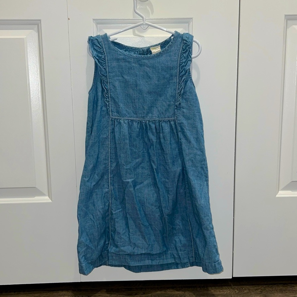 Crew Cuts Chambray Sleeveless Dress 8 EUC